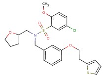 5-chloro-2-methoxy-N-(tetrahydro-2-furanylmethyl)-N-{3-[2-(2-thienyl)ethoxy]benzyl}benzenesulfonamide