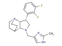 (3R*,3aR*,7aR*)-3-(2,3-difluorophenyl)-1-[(2-methyl-1H-imidazol-4-yl)methyl]octahydro-4,7-ethanopyrrolo[3,2-b]pyridine