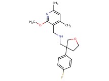 1-[3-(4-fluorophenyl)tetrahydro-3-furanyl]-N-[(2-methoxy-4,6-dimethyl-3-pyridinyl)methyl]methanamine