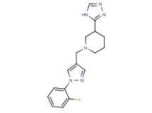 1-{[1-(2-fluorophenyl)-1H-pyrazol-4-yl]methyl}-3-(4H-1,2,4-triazol-3-yl)piperidine