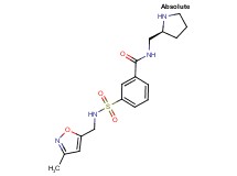 3-({[(3-methylisoxazol-5-yl)methyl]amino}sulfonyl)-N-[(2S)-pyrrolidin-2-ylmethyl]benzamide