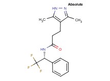 3-(3,5-dimethyl-1H-pyrazol-4-yl)-N-[(1R)-2,2,2-trifluoro-1-phenylethyl]propanamide