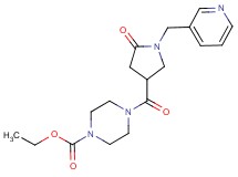 ethyl 4-{[5-oxo-1-(3-pyridinylmethyl)-3-pyrrolidinyl]carbonyl}-1-piperazinecarboxylate