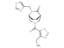 (1S*,5R*)-3-[(4-ethyl-1,2,3-thiadiazol-5-yl)carbonyl]-6-(1,3-thiazol-4-ylmethyl)-3,6-diazabicyclo[3.2.2]nonan-7-one