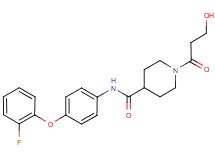 N-[4-(2-fluorophenoxy)phenyl]-1-(3-hydroxypropanoyl)piperidine-4-carboxamide