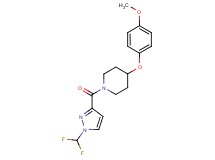 1-{[1-(difluoromethyl)-1H-pyrazol-3-yl]carbonyl}-4-(4-methoxyphenoxy)piperidine