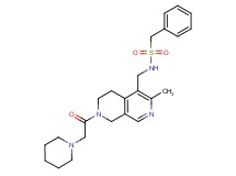 N-{[3-methyl-7-(1-piperidinylacetyl)-5,6,7,8-tetrahydro-2,7-naphthyridin-4-yl]methyl}-1-phenylmethanesulfonamide