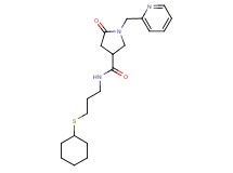 N-[3-(cyclohexylthio)propyl]-5-oxo-1-(2-pyridinylmethyl)-3-pyrrolidinecarboxamide