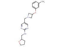 5-{[3-(3-methylphenoxy)-1-azetidinyl]methyl}-N-(tetrahydro-2-furanylmethyl)-2-pyrimidinamine