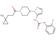 N-(2-chlorophenyl)-N'-(1-{1-[3-(1-methylcyclopropyl)propanoyl]-4-piperidinyl}-1H-pyrazol-5-yl)urea