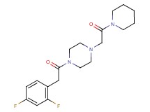 1-[(2,4-difluorophenyl)acetyl]-4-[2-oxo-2-(1-piperidinyl)ethyl]piperazine