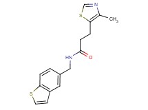 N-(1-benzothien-5-ylmethyl)-3-(4-methyl-1,3-thiazol-5-yl)propanamide