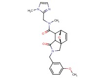 (3aR*,6S*)-2-(3-methoxybenzyl)-N-methyl-N-[(1-methyl-1H-imidazol-2-yl)methyl]-1-oxo-1,2,3,6,7,7a-hexahydro-3a,6-epoxyisoindole-7-carboxamide