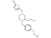 2-{1-(4-ethoxybenzyl)-4-[(5-methyl-2-thienyl)methyl]-2-piperazinyl}ethanol