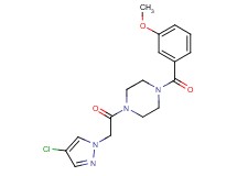 1-[(4-chloro-1H-pyrazol-1-yl)acetyl]-4-(3-methoxybenzoyl)piperazine