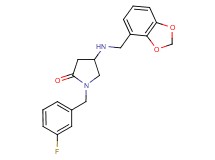 4-[(1,3-benzodioxol-4-ylmethyl)amino]-1-(3-fluorobenzyl)-2-pyrrolidinone
