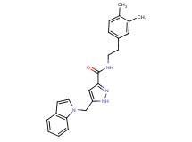 N-[2-(3,4-dimethylphenyl)ethyl]-5-(1H-indol-1-ylmethyl)-1H-pyrazole-3-carboxamide