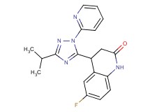 6-fluoro-4-(3-isopropyl-1-pyridin-2-yl-1H-1,2,4-triazol-5-yl)-3,4-dihydroquinolin-2(1H)-one