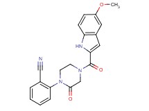 2-{4-[(5-methoxy-1H-indol-2-yl)carbonyl]-2-oxo-1-piperazinyl}benzonitrile