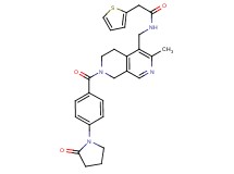 N-({3-methyl-7-[4-(2-oxo-1-pyrrolidinyl)benzoyl]-5,6,7,8-tetrahydro-2,7-naphthyridin-4-yl}methyl)-2-(2-thienyl)acetamide