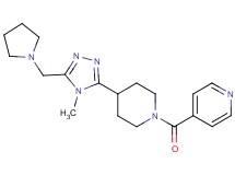 4-({4-[4-methyl-5-(pyrrolidin-1-ylmethyl)-4H-1,2,4-triazol-3-yl]piperidin-1-yl}carbonyl)pyridine