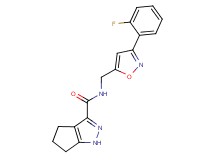 N-{[3-(2-fluorophenyl)isoxazol-5-yl]methyl}-1,4,5,6-tetrahydrocyclopenta[c]pyrazole-3-carboxamide
