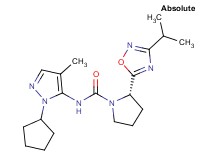 (2S)-N-(1-cyclopentyl-4-methyl-1H-pyrazol-5-yl)-2-(3-isopropyl-1,2,4-oxadiazol-5-yl)pyrrolidine-1-carboxamide