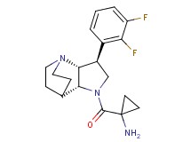 (1-{[(2R*,3S*,6R*)-3-(2,3-difluorophenyl)-1,5-diazatricyclo[5.2.2.0~2,6~]undec-5-yl]carbonyl}cyclopropyl)amine