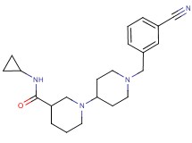 1'-(3-cyanobenzyl)-N-cyclopropyl-1,4'-bipiperidine-3-carboxamide