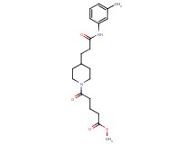 methyl 5-(4-{3-[(3-methylphenyl)amino]-3-oxopropyl}-1-piperidinyl)-5-oxopentanoate