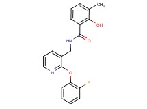 N-{[2-(2-fluorophenoxy)pyridin-3-yl]methyl}-2-hydroxy-3-methylbenzamide