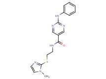 2-anilino-N-{2-[(1-methyl-1H-imidazol-2-yl)thio]ethyl}-5-pyrimidinecarboxamide