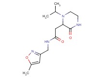 2-(1-isopropyl-3-oxo-2-piperazinyl)-N-[(5-methyl-3-isoxazolyl)methyl]acetamide trifluoroacetate