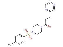 2-(3-{4-[(4-methylphenyl)sulfonyl]-1-piperazinyl}-3-oxopropyl)pyrazine