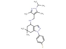 1-(4-fluorophenyl)-N-[(1-isopropyl-3,5-dimethyl-1H-pyrazol-4-yl)methyl]-6,6-dimethyl-4,5,6,7-tetrahydro-1H-indazol-4-amine