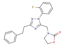 3-{[1-(2-fluorophenyl)-3-(2-phenylethyl)-1H-1,2,4-triazol-5-yl]methyl}-1,3-oxazolidin-2-one