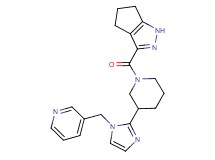 3-({3-[1-(pyridin-3-ylmethyl)-1H-imidazol-2-yl]piperidin-1-yl}carbonyl)-1,4,5,6-tetrahydrocyclopenta[c]pyrazole