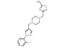1-{[1-(2-fluorophenyl)-1H-pyrazol-4-yl]methyl}-4-[(5-methyl-1,2,4-oxadiazol-3-yl)methyl]piperazine