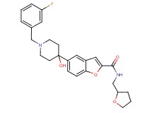 5-[1-(3-fluorobenzyl)-4-hydroxy-4-piperidinyl]-N-(tetrahydro-2-furanylmethyl)-1-benzofuran-2-carboxamide