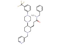 N-benzyl-N-methyl-3-((3S*,4R*)-1-(3-pyridinylmethyl)-4-{4-[3-(trifluoromethyl)phenyl]-1-piperazinyl}-3-piperidinyl)propanamide