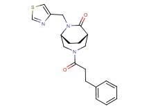 (1S*,5R*)-3-(3-phenylpropanoyl)-6-(1,3-thiazol-4-ylmethyl)-3,6-diazabicyclo[3.2.2]nonan-7-one