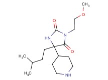 3-(2-methoxyethyl)-5-(3-methylbutyl)-5-(4-piperidinyl)-2,4-imidazolidinedione hydrochloride