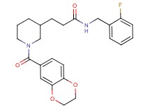 3-[1-(2,3-dihydro-1,4-benzodioxin-6-ylcarbonyl)-3-piperidinyl]-N-(2-fluorobenzyl)propanamide
