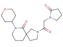 2-[(2-oxopyrrolidin-1-yl)acetyl]-7-(tetrahydro-2H-pyran-4-yl)-2,7-diazaspiro[4.5]decan-6-one