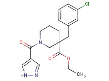 ethyl 3-(3-chlorobenzyl)-1-(1H-pyrazol-4-ylcarbonyl)-3-piperidinecarboxylate