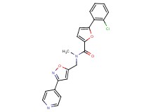 5-(2-chlorophenyl)-N-methyl-N-{[3-(4-pyridinyl)-5-isoxazolyl]methyl}-2-furamide
