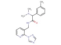 2-(dimethylamino)-2-(3-methylphenyl)-N-{[2-(1H-1,2,4-triazol-1-yl)pyridin-3-yl]methyl}acetamide