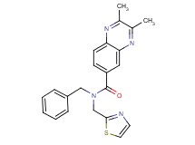 N-benzyl-2,3-dimethyl-N-(1,3-thiazol-2-ylmethyl)-6-quinoxalinecarboxamide