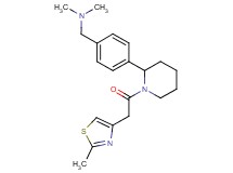 N,N-dimethyl-1-(4-{1-[(2-methyl-1,3-thiazol-4-yl)acetyl]-2-piperidinyl}phenyl)methanamine