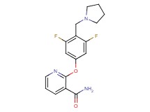 2-[3,5-difluoro-4-(pyrrolidin-1-ylmethyl)phenoxy]nicotinamide